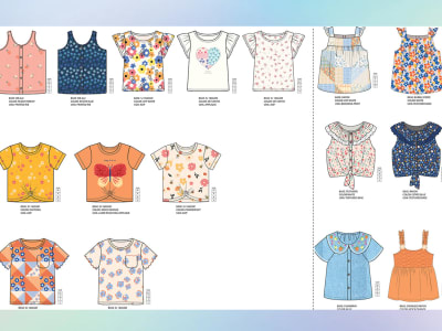 Fashion design for kids and babies clothing or underwear cads and tech  packs by Annachiderli