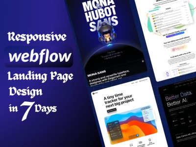 A responsive Webflow landing page design in 7 days | Upwork