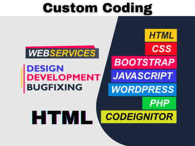 Custom coding HTML CSS JAVASCRIPT website & landing page for your ...