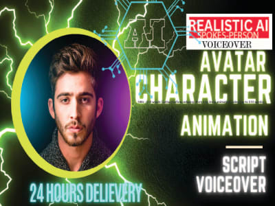 Realistic AI animated character video with your voice or script | Upwork