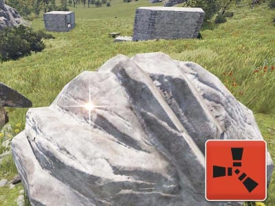 A box full of stone, wood or sulfur