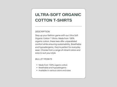 Expert Product Descriptions in English, German or Spanish