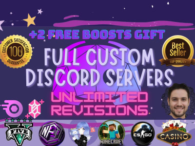 Setup custom discord server for gaming, nft, crypto, anime, fivem