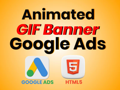 Animated GIF Banner Google Banner Ads HTML5 Animated Banner Design | Upwork