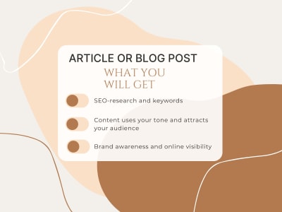 One SEO-optimized Article or Blog Post