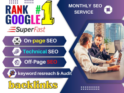 Rank on google first page | monthly full SEO | Full SEO