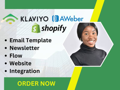 Klaviyo Email Newsletter Design Expert Shopify Klaviyo flow Aweber