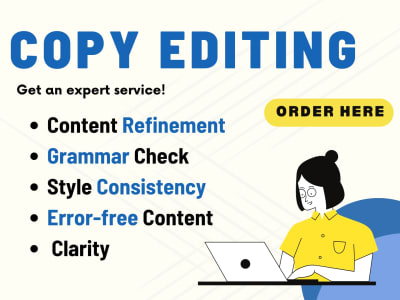 A professional writer and editor to copyedit your manuscript