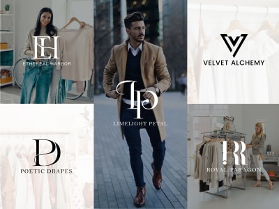 Luxury monogram, fashion, urban streetwear clothing logo