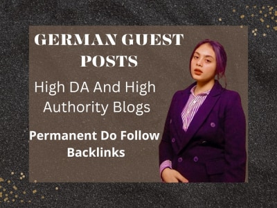 German guest post backlinks from high DA and country specific traffic