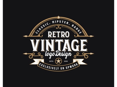 Unique and awesome retro vintage logo design | Upwork