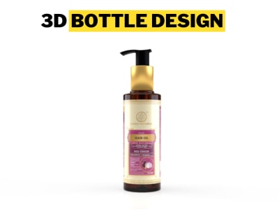 A fantastic 3D bottle design and label design