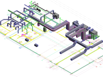 HVAC shop drawing and 3D Modeling