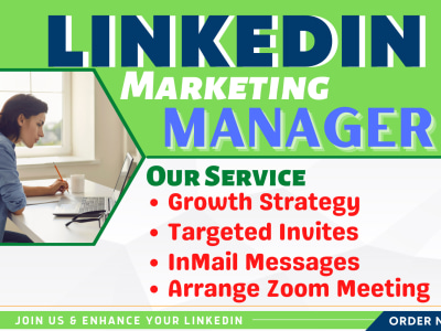 Your business LinkedIn manager with effective marketing strategy, promotion