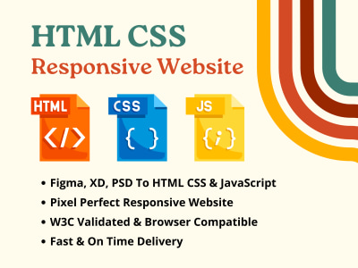 Your Figma, PSD, Xd Design to a Responsive HTML CSS Website. | Upwork