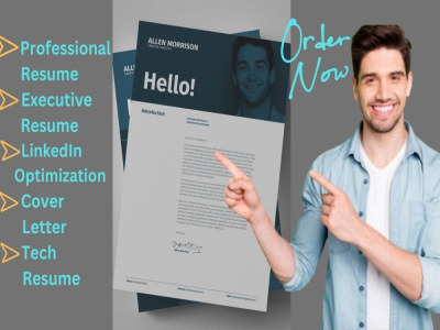 An executive professional resume-making service with a cover letter