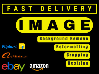Professional image resizing, cropping, reformatting, and background removal