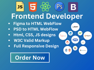 Frontend Development in reactJS, Html, CSS, JavaScript, BootStarp ...