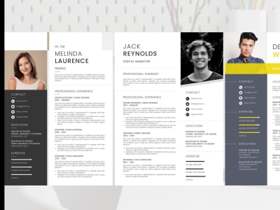Professional resume, cv and cover letter template