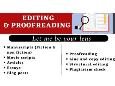 Professional line editing, copy editing and proofreading.