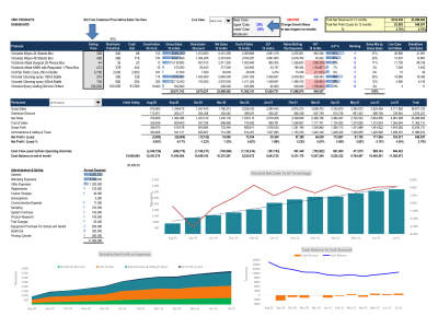 A robust financial model with analysis and dashboard