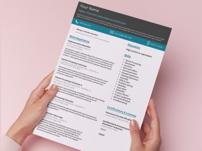A Medical-themed Resume / Cover Letter Created in this My Own Template.