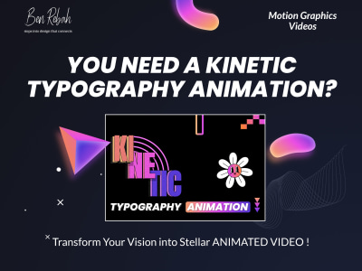 Kinetic typography animation with motion graphics and text animations