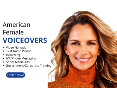 A professional American female voice over