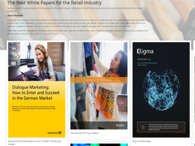 Industrial white paper with logo
