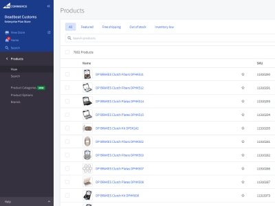 BigCommerce Product Entry & BigCommerce Product Listing