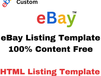 A Responsive eBay Listing Template (HTML)Design, 1 Page / $49.99 In 1 ...