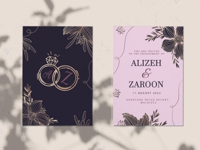 An eye Catching Save the Date, Wedding, and Party Invitation Design
