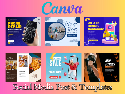 Social media posts, ads, covers, flyers and brochures in Canva | Upwork