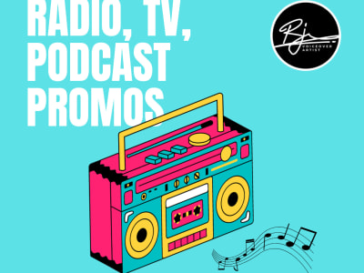 A radio, TV, podcast promo