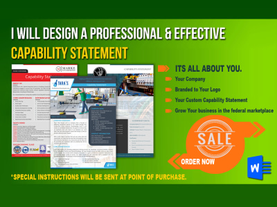 Custom Capability Statement for All Kinds of Businesses - Two Pages