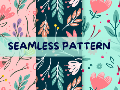 Seamless patterns, floral patterns, geometric patterns,