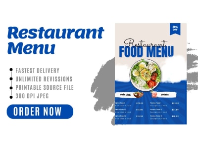 Design Restaurant flyer, Food Poster, Menu Card and Price List