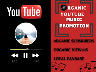 Organic YouTube music promotion, Spotify Soundcloud Video Promotion
