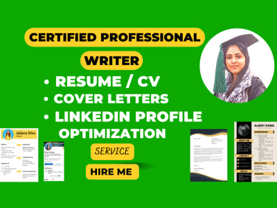 Professional Resume/CV, Cover letter, and LinkedIn Profile Optimization.