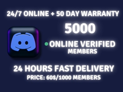 5,000+Discord members 🟢 Online Verified Discord Members