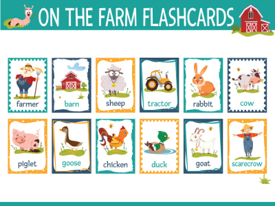 Design printable kindergarten flashcards in every language for kids ...