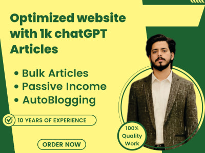 Autoblog Optimized Niche Website With 1k Chatgpt Articles Upwork Autoblog Optimized Niche Website With 1k Chatgpt Articles Upwork
