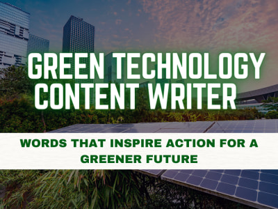 Engaging article about green technology, sustainability, and environment