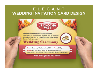 An elegant Invitation Card Design for Your Wedding or Party