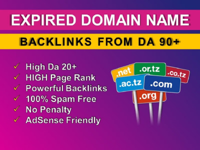 Expired domain name Research with DA 90+ backlinks