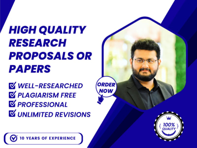 A top-notch research proposal or paper on any topic