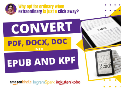 Paperback to ebook conversion from PDF to epub and amazon kpf