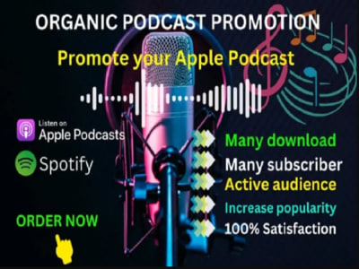 Best organic Spotify, podcast, iTunes, apple music promotion