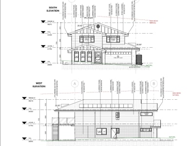 Detailed architectural drawings for permit/construction in Revit