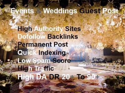 Dofollow Guest Posts Backlink from Events & Weddings Blog